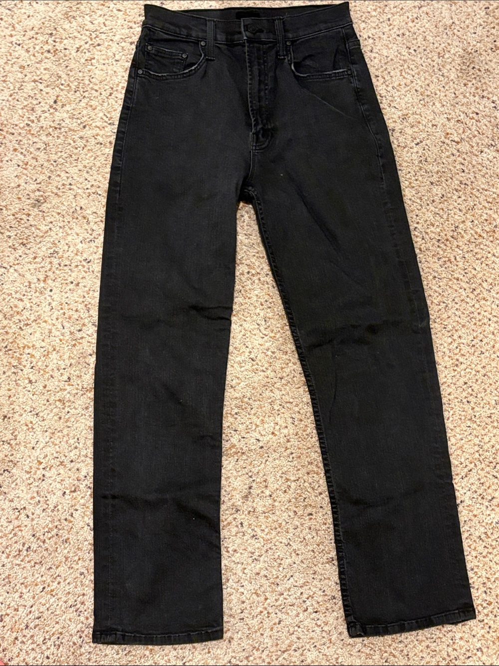 MOTHER Black Washed Denim Jeans